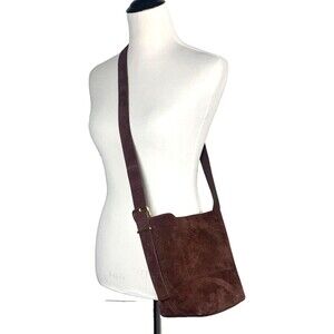 Madewell Essential Mini Bucket Tote in Chocolate Raisin Suede Brown